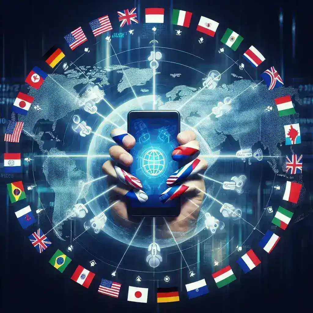 "Colaboración global en la lucha contra estafas móviles: representaciones de socios internacionales en una mesa redonda discutiendo estrategias de cooperación para prevenir fraudes relacionados con dispositivos móviles."